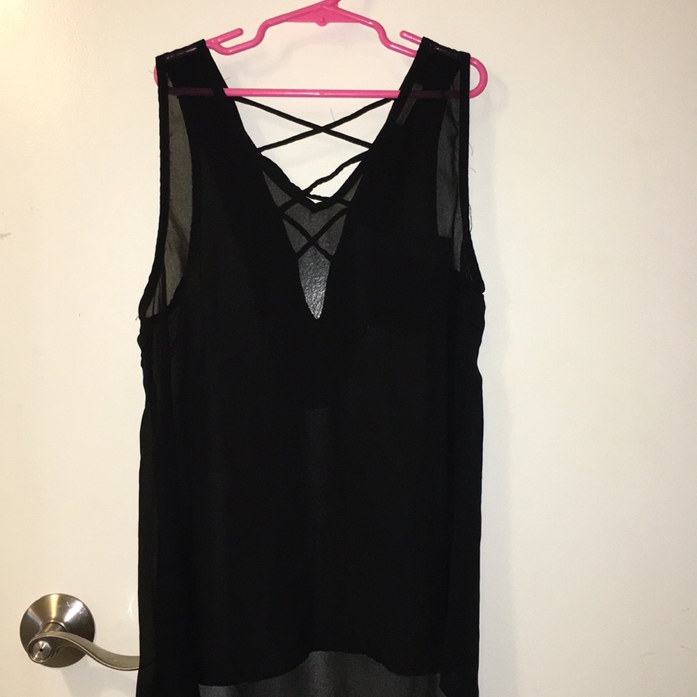 Sheer Black Top